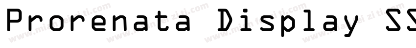 Prorenata Display SSi Regular字体转换